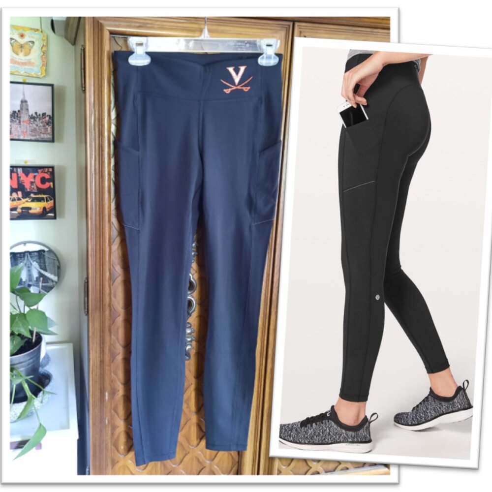 Lululemon Speed Up Tights, Virginia Cavaliers Logo - Black Size 6, Style W5AWBS